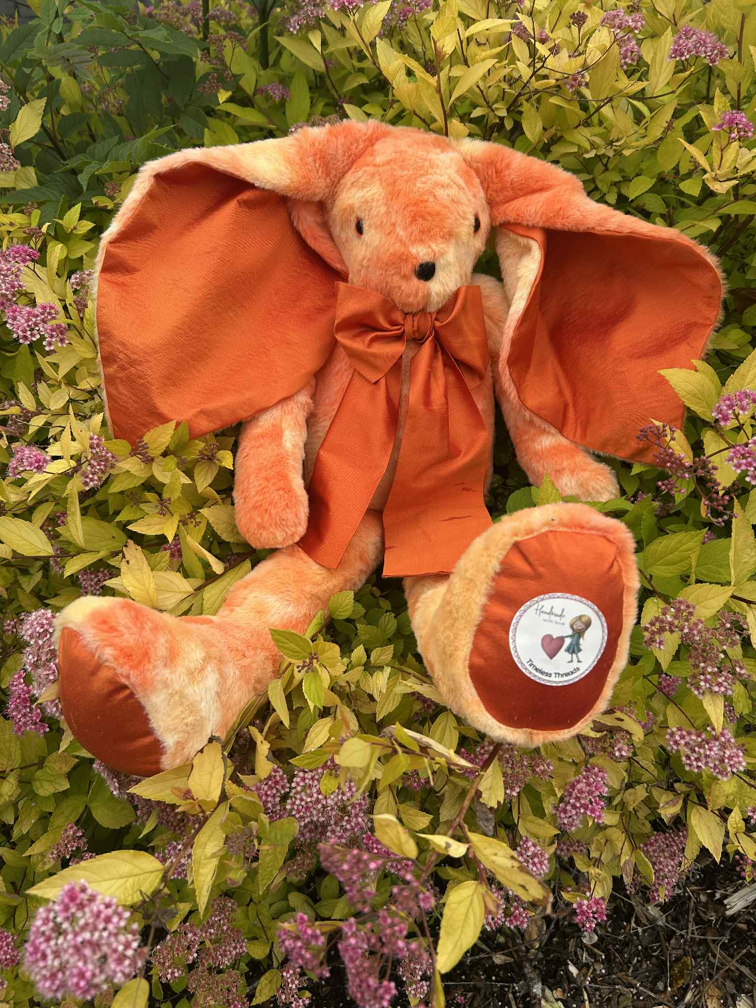 Orange handmade bunny